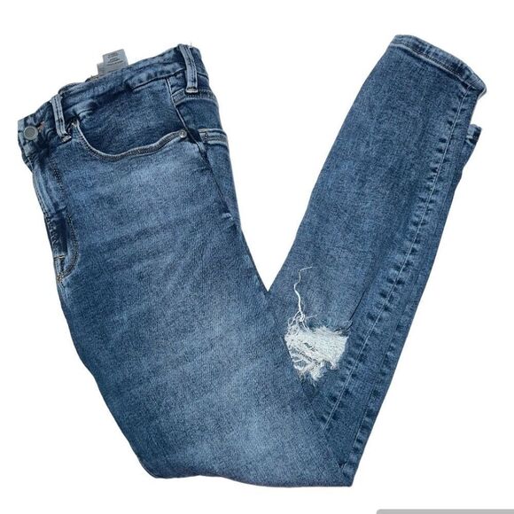 Good American Good Legs Crop Destruction Skinny Jeans - Picture 2 of 7